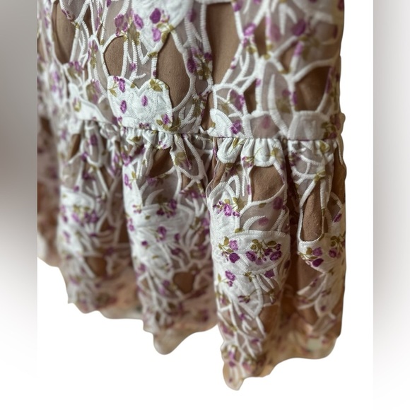 Elliatt Floral Lace Sleeveless heartbeat mini Dress size M - Picture 11 of 15